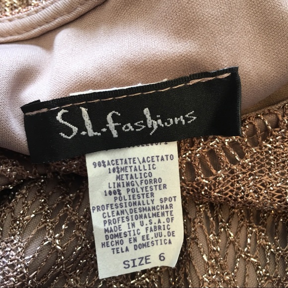 S.L Fashions Women's Sheath Shimmer Dress - Picture 4 of 4